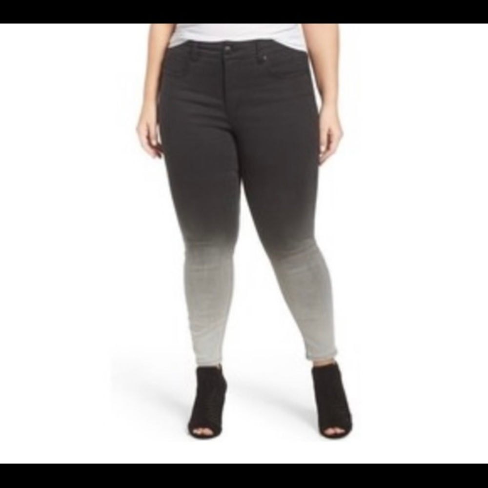 Black & Gray Ombré Skinny Jeans
